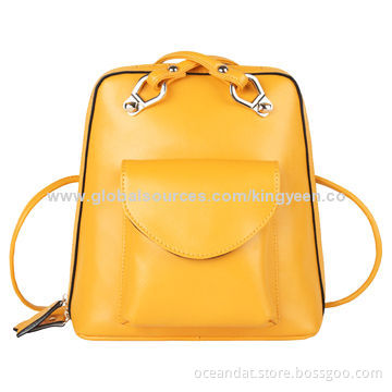 New arrival and fashion colorful multifunction genuine leather backpack purseNew